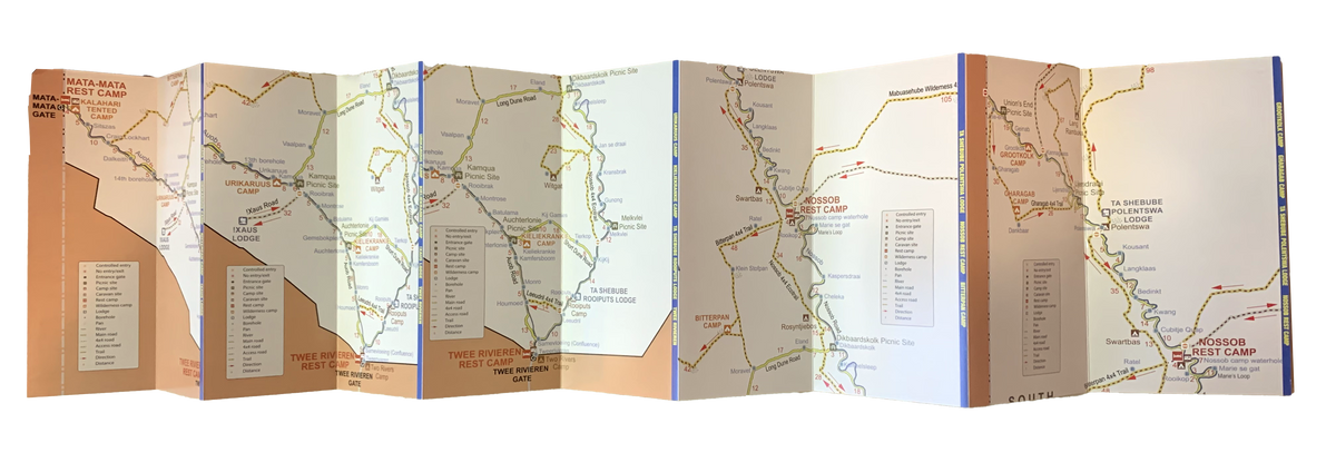 Kgalagadi Self-Drive Fold-Out Map - HPH Publishing South Africa