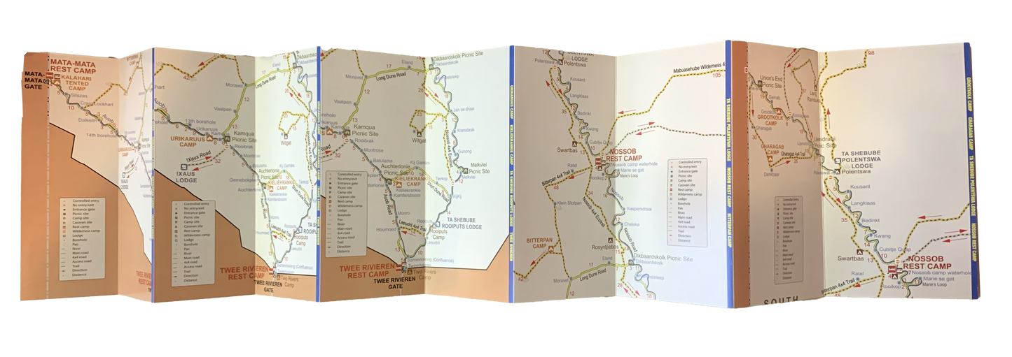 Kgalagadi Self-Drive Fold-Out Map